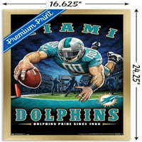 Miami Dolphins - End Zone Wall Poster, 14.725 22.375