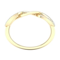 Imperial 1 5ct TDW Diamond 10K sárga arany kubai link női gyűrű