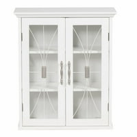 Teamson Home Delaney kivehető fa fali szekrény ajtókkal, fehér