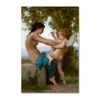Védjegy Képzőművészet „Egy fiatal lány, aki megvédi magát az Eros ellen” vászonművészet, Botticelli