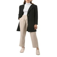 Egyedi alku a nők gallér nélküli minimalista üzleti téli kabátja