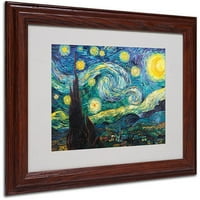 Vincent Van Gogh, a „Starry Night” Képzőművészet Képzőművészet keretezett művészete