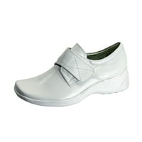 Órás kényelem jania széles szélességű állítható bőr cipő fehér 12
