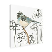 Június Erica Vess 'Songbird Meadow II' Canvas Art