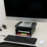 Mind Reader 2-Tier Swivel Top File szervező, laptop állvány, asztali dokumentumtartó, fekete