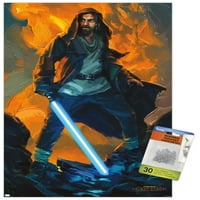 Csillagok háborúja: Obi-Wan Kenobi-Obi-Wan Mustafar fali poszter Nyomócsapokkal, 14.725 22.375