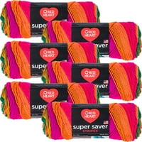 Red Heart Super Saver Fonal-Preppy Stripe, többcsepp 6