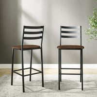 Logan Dark Walnut Slat hátsó pult székek a River Street Designs által