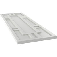 Ekena Millwork 12 W 75 H True Fit PVC Hastings rögzített redőnyök, Hailstorm szürke