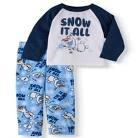Megfelelő családi pizsama Disney Fagyasztott kisgyermek fiú vagy lány Unise 2 részes Alváskészlet