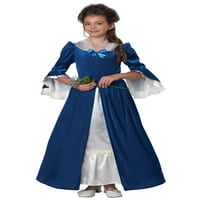 Kaliforniai Jelmezek Martha Washington gyarmati kék lány Halloween jelmez Jelmez gyermek számára, XL