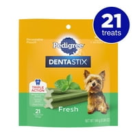 Pedigree Dentasti friss ízű fogászati kezelések kutyáknak, 5. oz tok