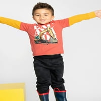 Garanimals kisgyermek fiú rövid ujjú grafikus póló, méretek 12m-5T