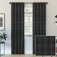 Sun Zero Crestwood -ban elsötétítésű szövött PLAID THERMAL Back Tab függönypanel, 40 X96