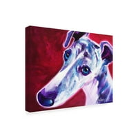 Dawgart védjegye a „Greyhound Myrtle” vászon művészete
