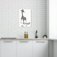 Wynwood stúdió vászon zsiráf arany állatok állatkert és vadállatok fali művészete nyomtatott fekete 16x24