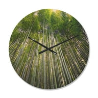 Designart 'bambuszfa erdő a kiotói japán' rusztikus fa falóról