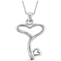JewelersClub Ezüst lánc nyaklánc nők számára. Sterling ezüst kulcs nyaklánc - elegáns, lenyűgöző ezüst nyilatkozat nyaklánc ajándékok