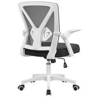 MART állítható ergonómiai háló irodai szék 90 ° -os flip-up kartámaszokkal, fehér, fehér