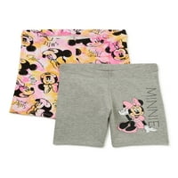 Minnie Mouse Girls kerékpáros rövidnadrág, 2-csomag, méret 4-16