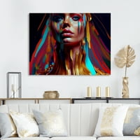 Designart élénk kreatív nő portré I Canvas Wall Art