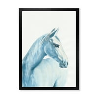 DesignArt „egy világoskék ló közelről szóló portréja” parasztház keretes művészeti nyomtatás