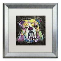 Védjegy Szépművészet 'Bulldog Heart' ezüst keretes művészet, Dean Russo