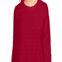 Karen Scott Női texturált Dot pulóver piros méretű Petite S