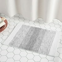 SoHome Melange Stripe Modern Ombre mosható fürdő szőnyeg, szürke fehér, 20 x30