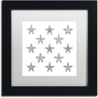 Védjegy Szépművészet Sea Stars vászon művészet, Filippo Cardu, White Matte, Fekete Frame