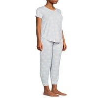 Jaclyn női póló és kocogók alváskészlete, 2 darab
