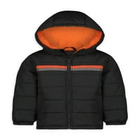 Weathertamer Boys Pop Stripe Puffer kabát, Méret 4-16