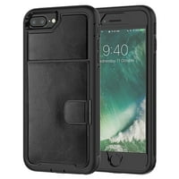 Kona vegán bőr folio pénztárca tok az Apple iPhone 6S -hez - Kickstand, Card Slots, CAR -MOURT kompatibilis, mágneses bezárás,