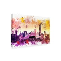 Védjegy Szépművészeti 'NYC Watercolor Collection - A Top' Canvas Art készítette: Philippe Hugonnard