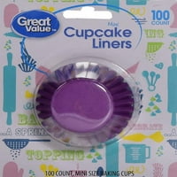 Nagyszerű mini cupcake bélés, lila, szám