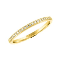 14 kt sárga aranyozott gyémánt cttw rakható gyűrű