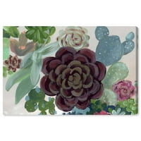 Wynwood Studio Canvas piros, sikeres virág- és botanikus botanikusok fal art vászon nyomtatott zöld sötét bíbor 30x20