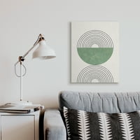 Stupell Industries Absztrakt Geometrikus Körköltség Tanulmány ívelt Art Deco Canvas Wall Art, 30, tervezés: Daphne Polselli