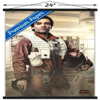 Csillagok háborúja: Az utolsó Jedi-Poe fali poszter fa mágneses kerettel, 22.375 34