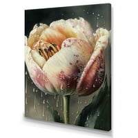 Designart Blooming Tulip Flowers Watercolor II Canvas Wall Art