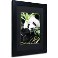 Védjegy Képzőművészet Óriás Panda I Canvas Art készítette: Philippe Hugonnard, fekete matt, fekete keret