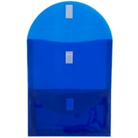 Műanyag multi, zseb borítékok, kék, 1 csomag, horog és hurok, 9.8x11.8