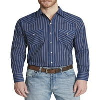 Ely Cattleman férfi hosszú ujjú nyugati csíkos ing magas méret