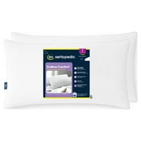 Sertapedic Endless Comfort Bed Pillow, King, Pack