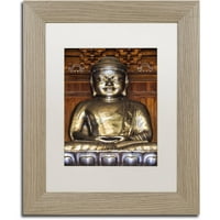 Védjegy Szépművészet Buddha vászonművészet, Philippe Hugonnard, White Matte, Birch Frame