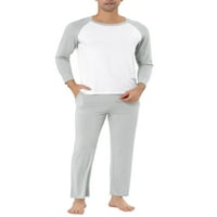 Egyedi olcsó férfiak alvási ruházatkészlet raglan hüvelye és alsó pizsama szett