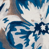 Művészi szövők Felpa taupe fényes kék virágos 5'3 7 'téglalap terület szőnyeg