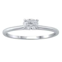 Carat T.W. Brilliance Fine Jewelry Diamond Solitaire Ring 10 kt fehér arany, 6. méret