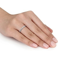 Gyémánt akcentus ezüst ígéret gyűrű