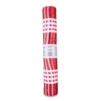 Piros és fehér kockás dekoratív háló tekercs 18